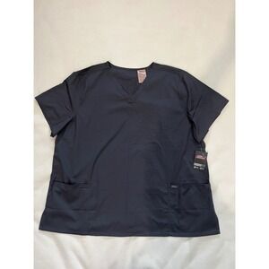 Dickies Industrial Strength Mens V Neck Scrub Top PWT Deep Gray 3XL GD600 NWT